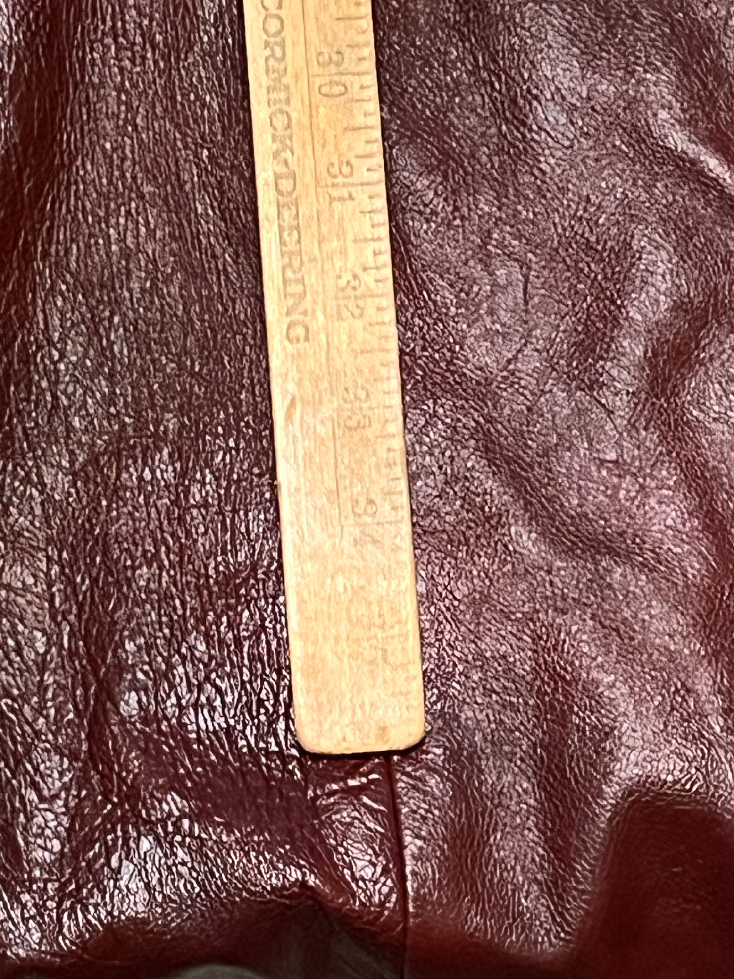 Late 70s/Early 80s Red Leather Trench Coat – Full Length, Belted, USA-Made 48 inches long zz