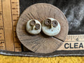 Vintage Signed Dianne Fox Studio Art Pottery Owl Wall Plaque 3.5" Mini Folk Art pf