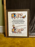 Original 1976 Clemprint Vintage Motivational Poster - Framed pf
