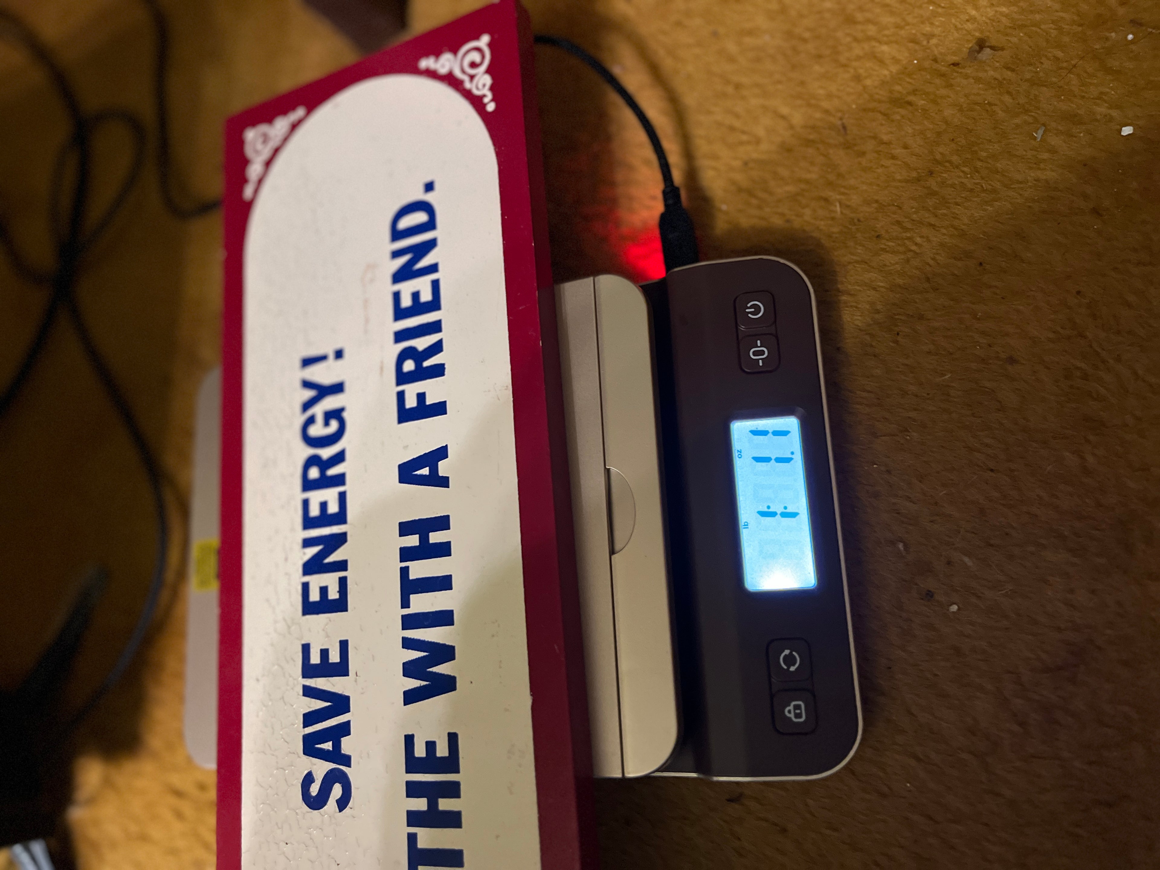 Save energy bathe with a friend sign pf