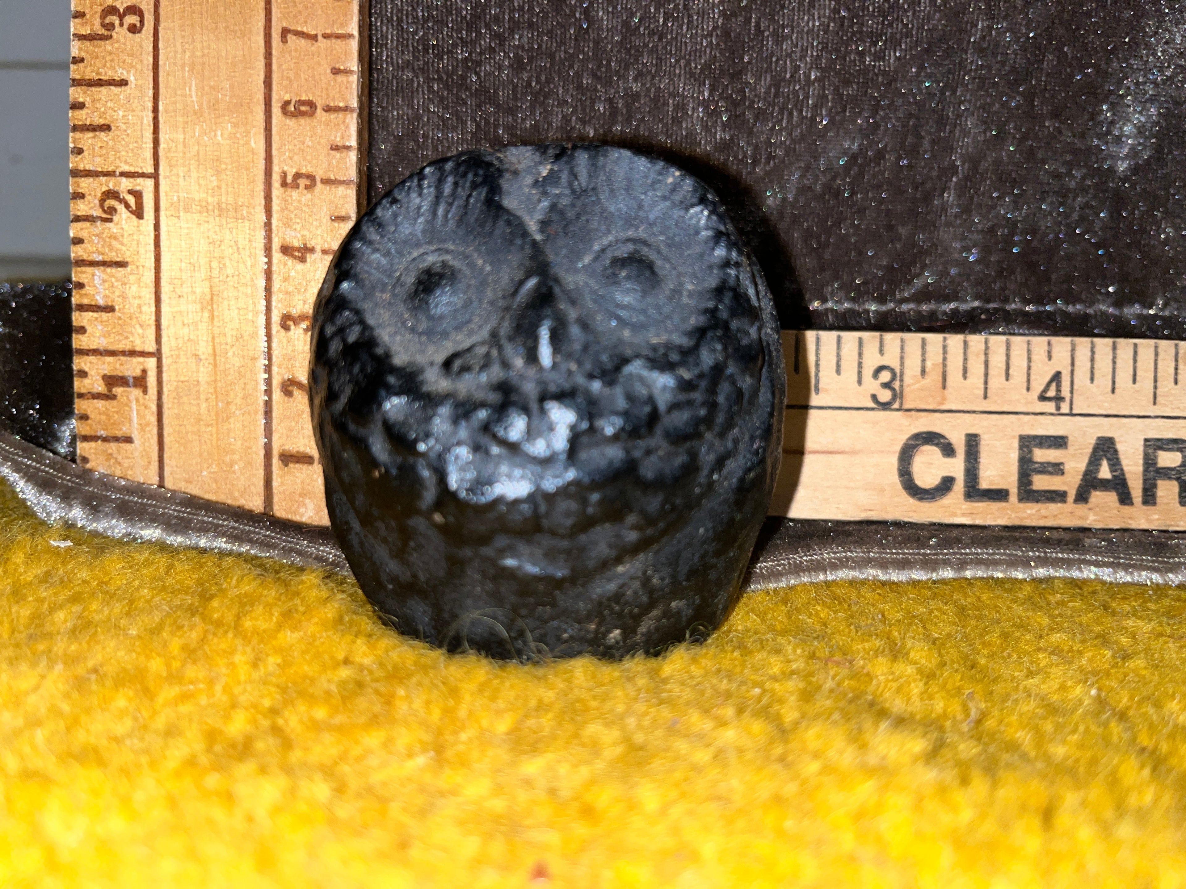 Vintage Solid Cast Iron Owl Paperweight – Heavy Miniature 1.5 lb Textured Desktop Figurine pf