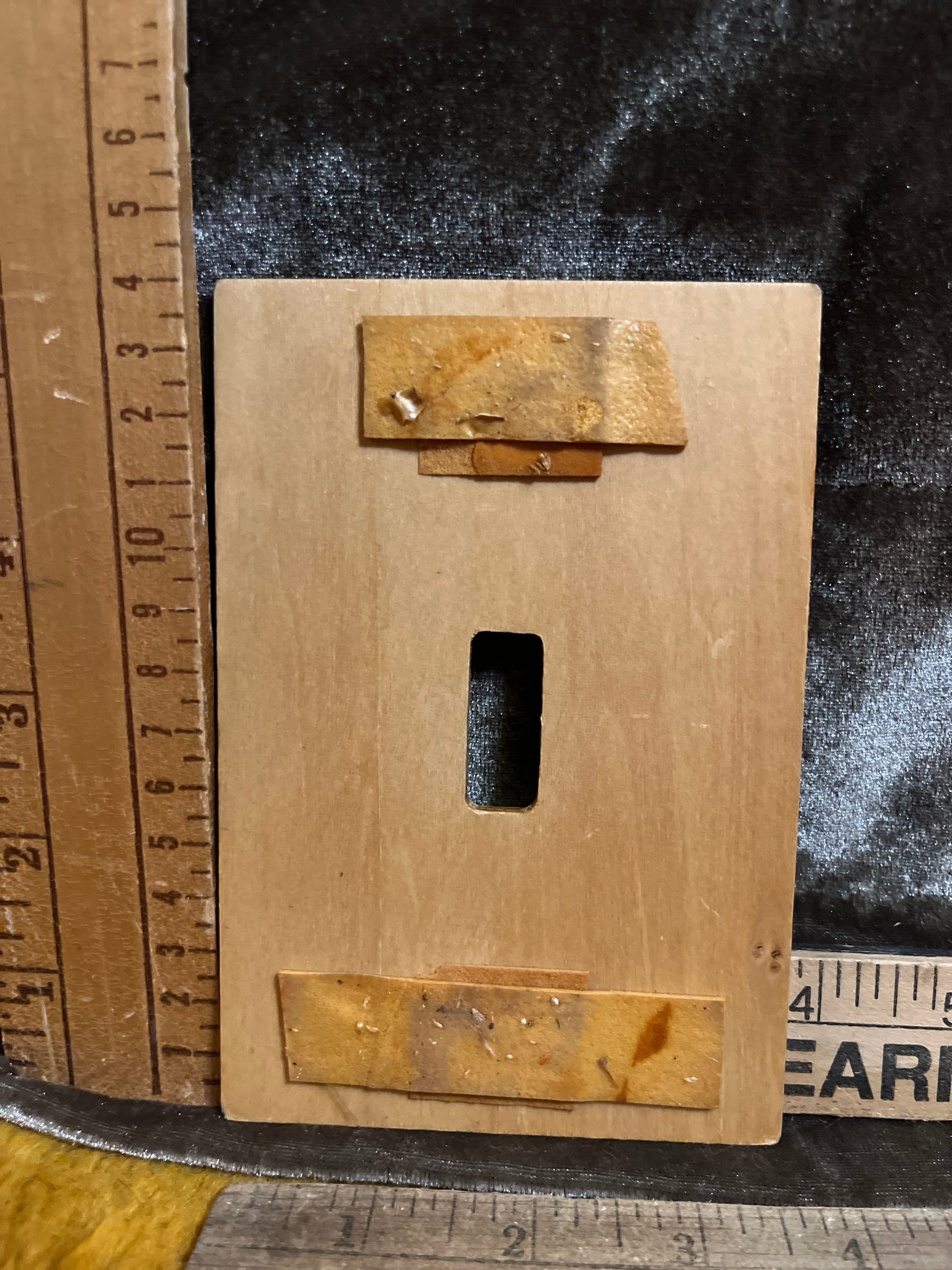 Vintage 1970s MCM Wooden Owl Light Switch Plate Cover – Retro Orange & Yellow pf