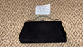 Vintage cloth clutch solid braided gold tone handle pfg