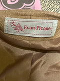 Vintage 60s Evan Picone Wool-Blend two set classic mod Jacket in camel color and skirt zz