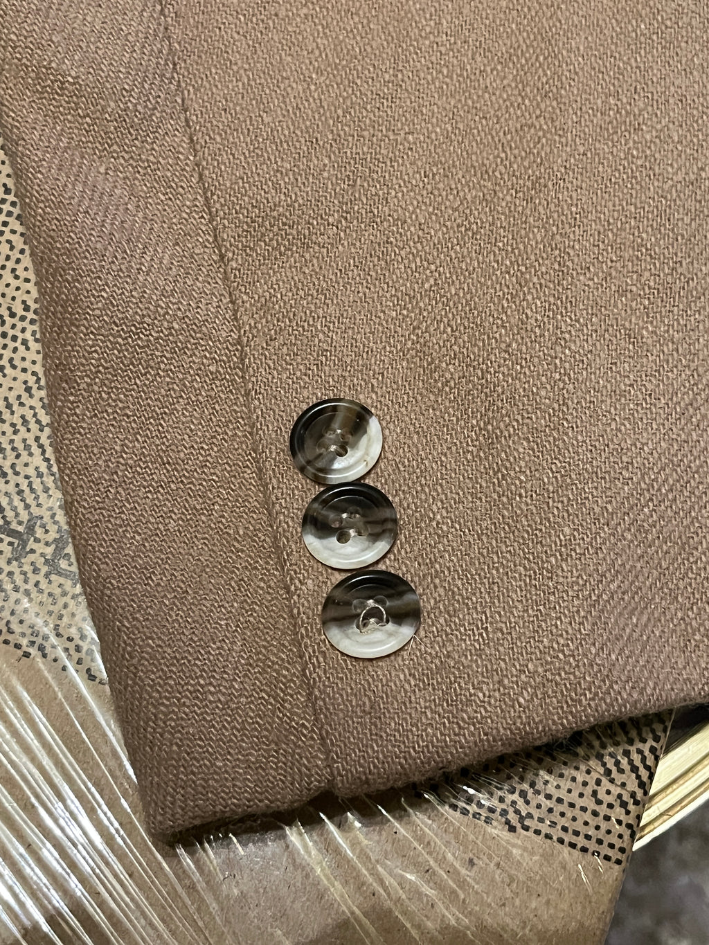 Vintage 60s Evan Picone Wool-Blend two set classic mod Jacket in camel color and skirt zz