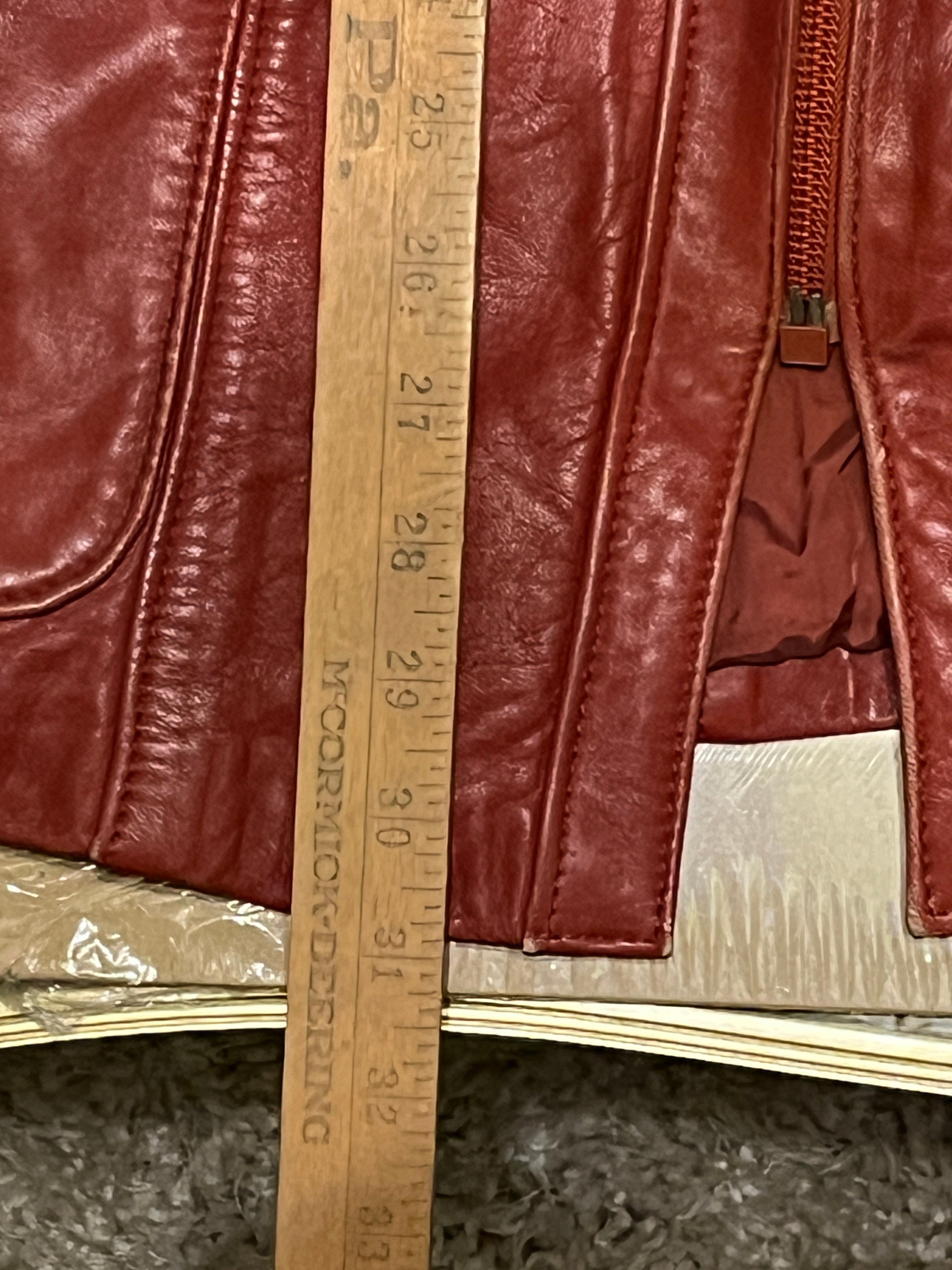 Vintage 1970s Arbitro Red Leather Jacket – Soft Spanish Leather, Size 40 zz